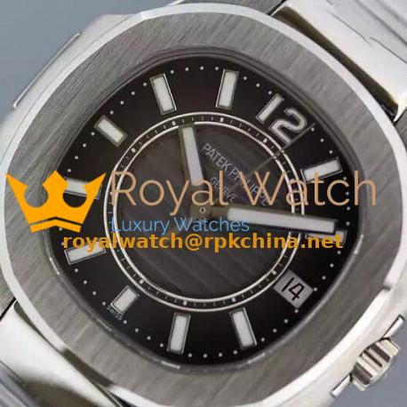 Replica Patek Philippe Nautilus 7011 Ladies Stainless Steel Black Dial Swiss Eta Quartz