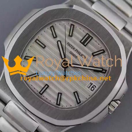 Replica Patek Philippe Nautilus Jumbo 5711 Stainless Steel White Dial Swiss 2824
