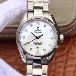 Seamaster Aqua Terra 150M Ladies 34mm 220.10.34.20.55.001 3SF SS Mother Of Pearl Dial Swiss 8520