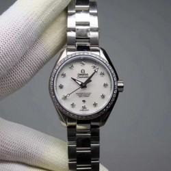 Seamaster Aqua Terra 150M Ladies 34mm 220.10.34.20.55.001 3SF SS Mother Of Pearl Dial Swiss 8520