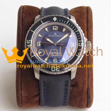 Replica Blancpain Fifty Fathoms 5015 12B40 O52 ZF Titanium Blue Dial Swiss 1315