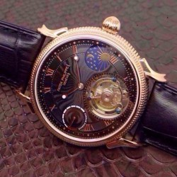 Tourbillon Moonphase Power Reserve RG Black Dial Swiss Tourbillon