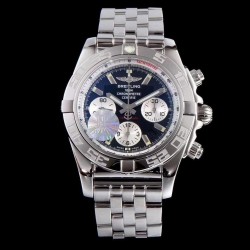Chronomat 44 AB011011 JF SS Black Dial Swiss 7750