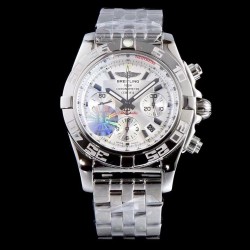 Chronomat 44 AB011011 JF SS White Dial Swiss 7750