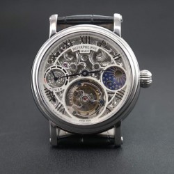 Tourbillon Moonphase Power Reserve SS Skeleton Dial Swiss Tourbillon