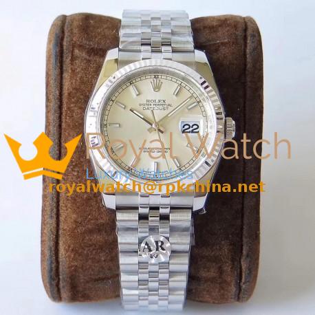 Replica Rolex Datejust 36MM 116234 AR V2 Stainless Steel 904L Silver Dial Swiss 3135