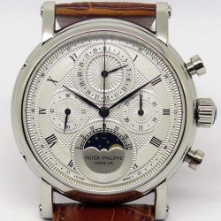 Moonphase Chrono SS White Dial Lemania