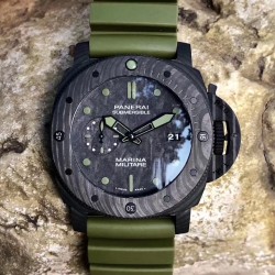 Luminor Submersible Marina Militare PAM961 VSF Carbotech Carbon Dial Swiss P9010