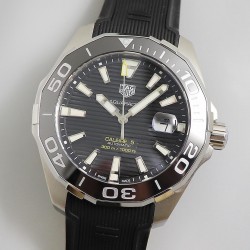 Aquaracer Calibre 5 WAY211A.FT6151 V6F SS Black Dial Swiss 2824