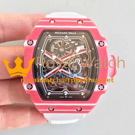 Replica Richard Mille RM67-02 High Jump Mutaz Essa Barshim RM Red Forged Carbon Black Skeleton Dial M9015