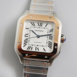 Santos W2SA0007 V6F 35mm SS & RG White Dial M9015