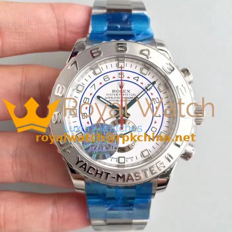 Replica Rolex Yacht-Master II 116689 JF Stainless Steel White Dial Swiss 7750