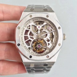 Royal Oak Tourbillon Extra-Plate Squelette 26518 JF V3 SS Silver Skeleton Dial Swiss 2924