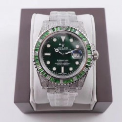 Submariner Date 116610 LV 2020 Noob Factory V10 SS 904L & Diamond Green Dial Swiss 3135