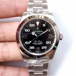 Air-King 116900 Baselworld 2016 Noob Factory SS Black Dial Swiss 2836