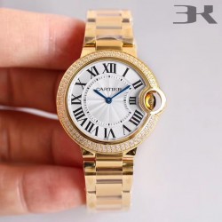 Ballon Bleu 28mm / 33mm / 36mm 3KF YG & Diamond Silver Dial Swiss Quartz / NH05A