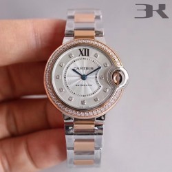 Ballon Bleu 28mm / 33mm / 36mm 3KF SS & RG Silver Dial Swiss Quartz / NH05A