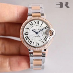 Ballon Bleu 28mm / 33mm / 36mm 3KF SS & RG Silver Dial Swiss Quartz / NH05A