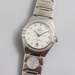 Constellation Ladies 29mm 3SF SS & Diamond Silver Dial Swiss 8700