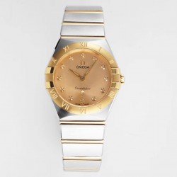 Constellation Ladies 28mm AF SS & YG Champagne Dial Swiss Quartz