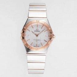 Constellation Ladies 28mm AF SS & RG Silver Dial Swiss Quartz