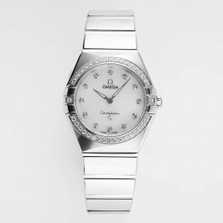 Constellation Ladies 28mm AF SS & Diamond MOP Dial Swiss Quartz