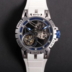 Excalibur Spyder Skeleton Flying Tourbillon RDDBEX0479 SIHH2015 JBF SS Blue Dial Swiss RD505
