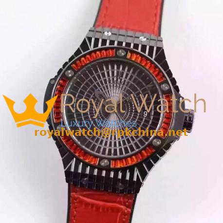 Replica Hublot Big Bang Tutti Frutti Caviar Black Ceramic Black Dial Swiss 2824-2