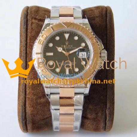 Replica Rolex Yacht-Master 40 116621 VR Stainless Steel & Rose Gold Black Dial Swiss 2836-2