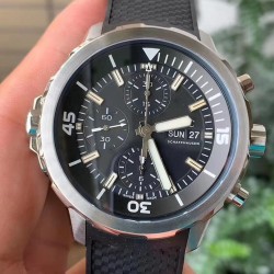 Aquatimer Chrono IW376804 V6F SS Black Dial Swiss 7750