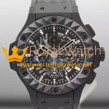 Replica Hublot Big Bang Depeche Mode Black Ceramic Skeleton Dial Swiss HUB4100