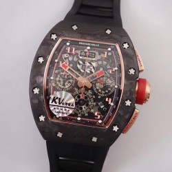 RM011 NTPT Chrono Lotus F1 Team Romain Grosjean KVF Forged Carbon Black Dial Swiss 7750 V2