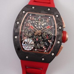 RM011 NTPT Chrono Lotus F1 Team Romain Grosjean KVF Forged Carbon Black Dial Swiss 7750 V2