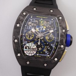 RM011 NTPT Chrono Felipe Massa KVF Forged Carbon Black Dial Swiss 7750 V2