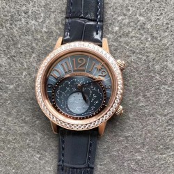 Rendez-Vous Moon Serenity 36mm Ladies CCF RG & Diamond Blue Dial Swiss 935A