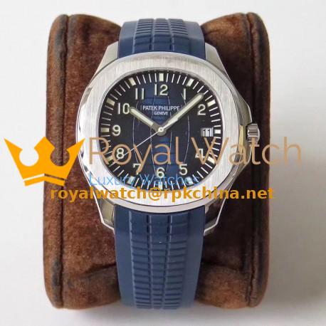 Replica Patek Philippe Aquanaut 5168G-001 ZF Stainless Steel Blue Dial Swiss 324SC