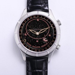 Grand Complications Sky Moon Celestial 6102P Noob Factory SS Black Dial Swiss 240 LU CL C