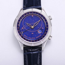 Grand Complications Sky Moon Celestial 6102P Noob Factory SS Blue Dial Swiss 240 LU CL C