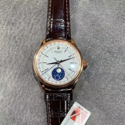 Cellini Moonphase 50535 KZF RG White Dial Swiss 3195