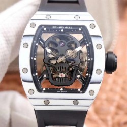 RM052-01 JBF White Forged Carbon Skeleton Dial Swiss Tourbillon