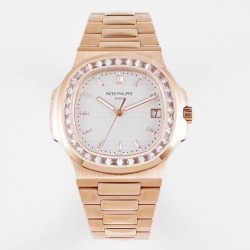 Nautilus 5711 PPF V4 RG & Diamond White Dial Swiss 324SC (Free Box)