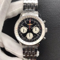 Navitimer 01 43mm JF SS Black Dial Swiss 7750