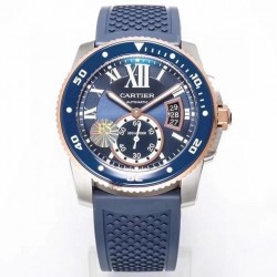 Calibre Diver W2CA0008 42mm F5F SS & RG Blue Dial Swiss 1904