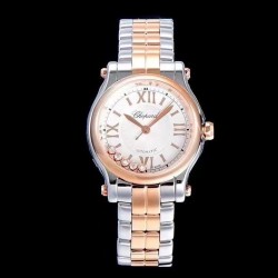 Happy Sport 36mm Automatic YF Ladies SS & RG Silver Dial Swiss 2892
