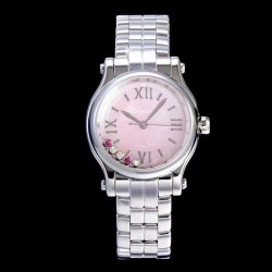 Happy Sport 36mm Automatic YF Ladies SS Pink Dial Swiss 2892