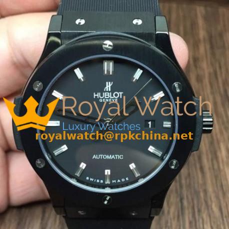 Replica Hublot Classic Fusion Black Ceramic Black Dial Swiss 2824-2