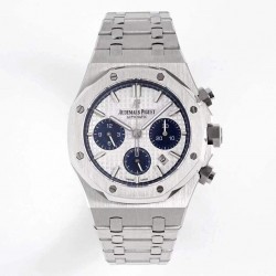 Royal Oak Chrono 26331 BF SS Silver & Blue Dial Swiss 7750