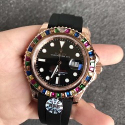 Yacht-Master 40 116695 SATS AFF RG & Diamond Black Dial Swiss 2836