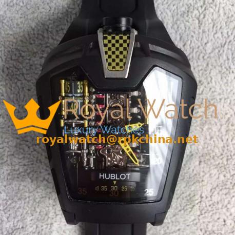 Replica Hublot LaFerrari MP-05 Black PVD Yellow & Skeleton Dial Swiss 2824