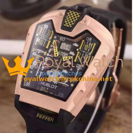Replica Hublot LaFerrari MP-05 Rose Gold Yellow & Skeleton Dial Swiss 2824